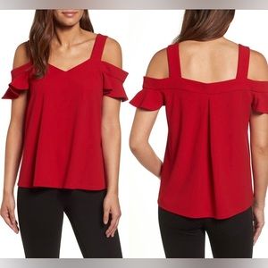 Kut from the Cloth Erika Cold Shoulder Top-Small